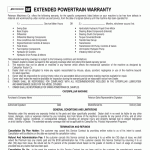 113M Extended Powertrain Warranty Form